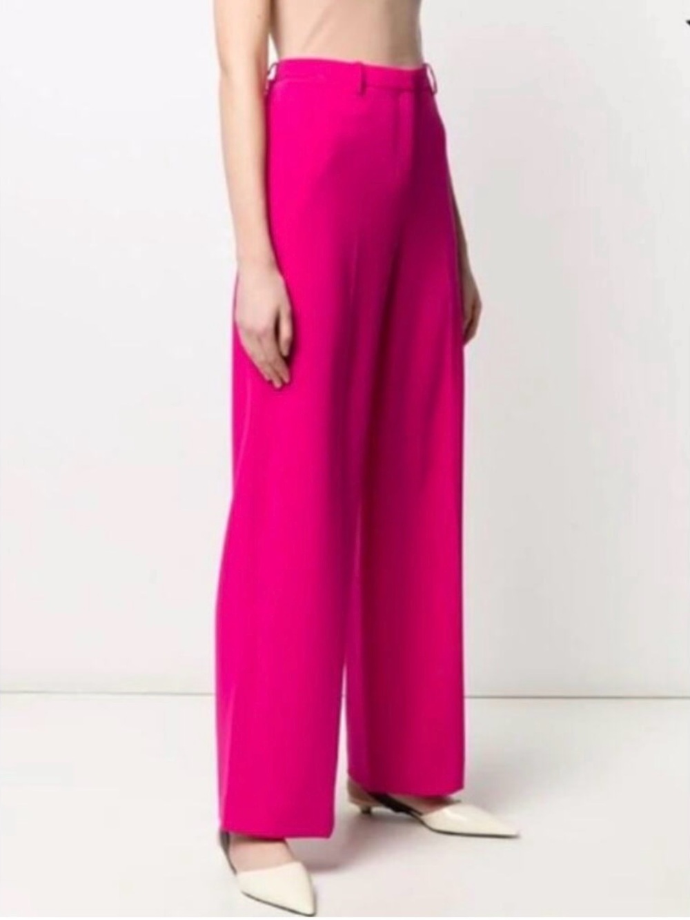 THEORY • Admiral crepe wide leg trousers pants Magenta pink size 2